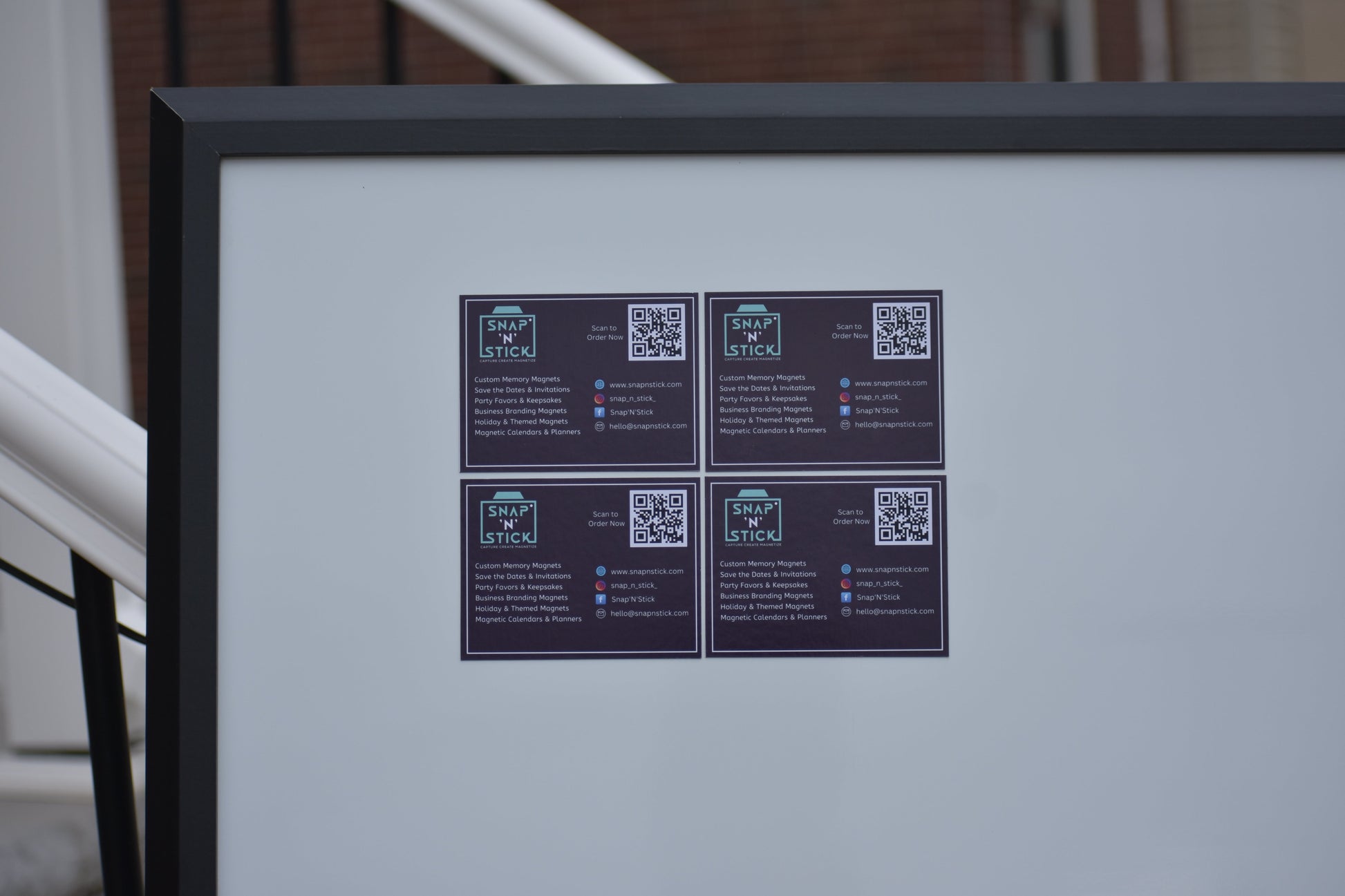 Custom magnetic business cards for marketing by Snap'N'Stick